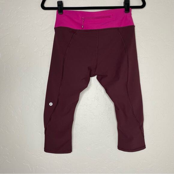 Lululemon Bordeaux Drama Tight Stuff Crop 15" 6 - Picture 9 of 10